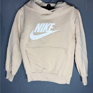 Nike kids Beige Logo Hoodie Sweater large